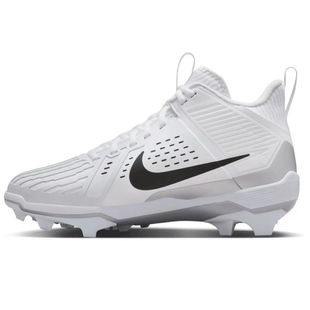 Size 7.5 -Nike Alpha Menace Strong Football Cleats White Silver II5139-100 Men's